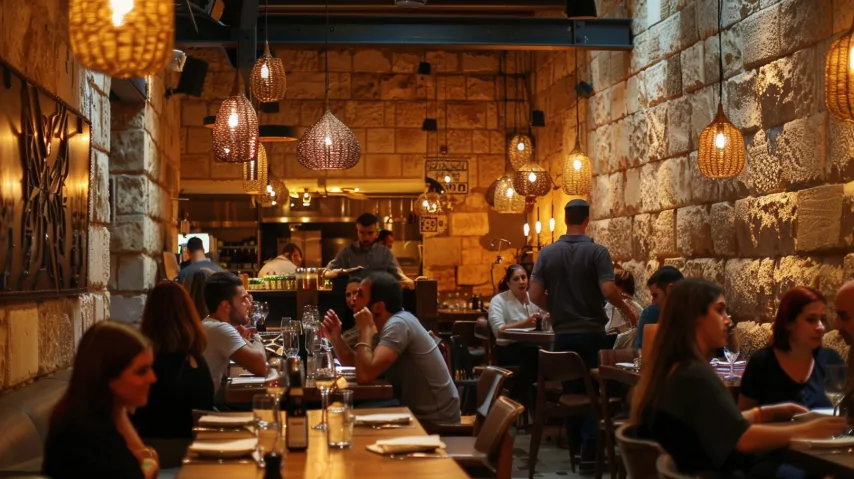 חזית מסעדה כשרה עם אווירת אירוח חמה