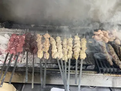 פיתה בשרים על האש