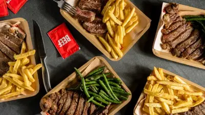 BEEF STEAK + CHIPS ביף