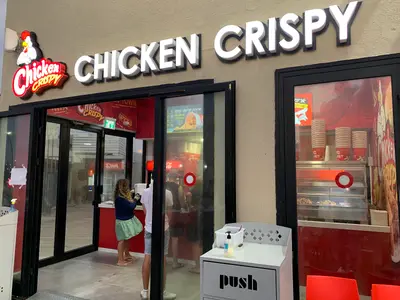 Crispy fried chicken burger