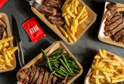 BEEF STEAK + CHIPS ביף